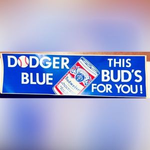 Vintage dodger/budweiser bumper sticker